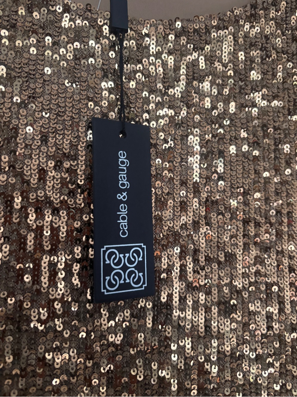 Cable & Gauge Copper Sequin Shift Dress never worn - Picture 2 of 4
